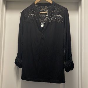 Venus Lace Detail Top with 3/4 Sleeves Size Large